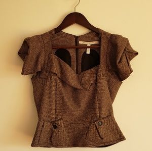 Roland Mouret wool tweed top/vest UK 12 / US 8